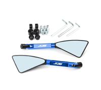 5 Colors Compatible With Most Motorcycles Motorcycle CNC Aluminum Rear View 8mm 10mm Rearview Side Mirror Compatible With XJ6 XJ 6DIVERSION(Blue)