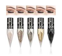 5 Colors Diamond Glitter Eyeliner Liquid Set, Long Lasting Waterproof Sparkling Eyeliner Set, Shiny Metallic Metallic Shimmer Glitter Eyeshadow for Women Girls Eye Makeup Party Festival (B)