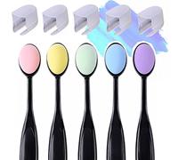 5 Colors Ink Blending Brush Set Art Painting Tool Sponge Brush with Cover Background Brush for Blender Paper Crafter Stencil Card Making Scrapbooking Broad Application Assortment Craft Supplies