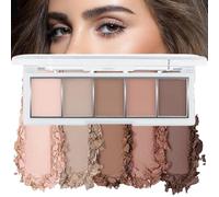 5 Colors Neutral Brown Nude Eyeshadow Palette,Velvety Matte Finish Mini Eye Shadow Pallets For Women,Highly Pigmented Cool-Toned Nude Taupe Eye Shadows,Lasting Nude Smokey Eyeshadow Travel Size Gift