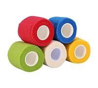 5 Colors Sport Tape,Self Adhesive Tape, Self Grip Roll Elastic Bandage Handle Grip Tube Strong Sports Tape for Wrist Ankle Sprains Swelling Self-Adhesive Bandage Rolls(Blue)