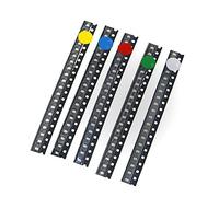 (5 Colors x 20 pcs = 100 pcs) 0805 SMD LED Diode Lights Assorted Kit (Mini Chip 2.0mm x 1.2mm for PCB DC 20mA) Super Bright Lighting Bulb Lamps Electronics Components Light Emitting Diodes