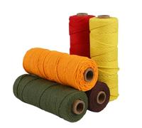 5 Colours 5 Rolls Macrame Cord 2mm x 100m Garden Twine Garden String Twine String for Crafts Natural Cotton Rope for Wall Hanging Plant Hangers
