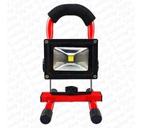 5 Colours LED Floodlight Work Rechargeable 10W Light Outdoor Cool White (Red)