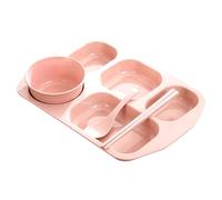 5-Compartment Divided,Non-Slip Sturdy Base,34.5x23.5cm,Divided Plate,Compartment Plate, Premium Material,for Home, Office, School, Daycare, Mealtime Dining