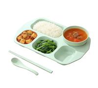 5-Compartment Divided,Non-Slip Sturdy Base,34.5x23.5cm,Divided Plate,Compartment Plate, Premium Material,for Home, Office, School, Daycare, Mealtime Dining