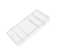 5 Compartment Transparent Eyelash Extension Storage Box with Lid Acrylic Lash Container for Makeup Tools Organized Vertical Divider Organized