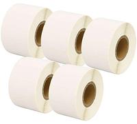 5 Compatible Rolls 35mm x 14mm White Direct Thermal Labels for Zebra GK420d GK420t GC420d GX420d GX420t GC420t GX430t GT800 LP2844 TLP 2844 Citizen CL-S521 CL-S621 CL-S631 (1000 Labels per Roll)