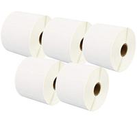 5 Compatible Rolls 76mm x 51mm White Direct Thermal Labels for Zebra GK420d GK420t GC420d GX420d GX420t GC420t GX430t GT800 LP2844 TLP 2844 Citizen CL-S521 CL-S621 CL-S631 (1000 Labels per Roll)