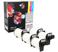 5 Compatible Rolls DK-22243 102mm x 30.48m Continuous White Standard Address Labels Compatible with QL-1050 QL-1060N QL-1100 QL-1110NWB
