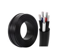 5-Core 18-24 AWG Tinned Copper Electrical Wire, -40°F To 221°F 100FT FT1 Flame Rated Power Cable, Low To High Voltage Household Flexible Wire for Industrial, Automation(100ft,24AWG)