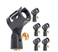 5 Core 6 Pack MC-01 Microphone Clips, Adjustable Universal Mount with 5/8" Male to 3/8" Female Suitable for Portable Microphones, Pack of 6