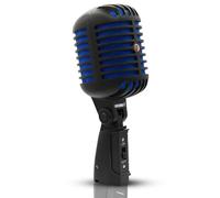 5 CORE Classic Retro Microphone Dynamic Metal Body Old Vintage Style Unidirectional Cardioid Mic for Singing w XLR Input RTRO MIC CH BLK-BLU