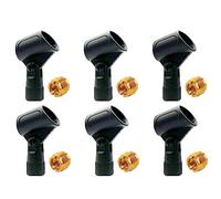 5 Core Drum Mic Clip 6-Pack Adjustable Microphone Drum Clip Reliable, Black Clip- MC 07 6PCS