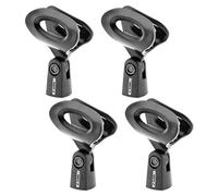 5 CORE Mic Clips for Stands, 4-Pack Universal Adjustable Microphone Clip Holder with 5/8" Male to 3/8" Female Screw Adapter, Modern Style, Plastic Metal, MC-03