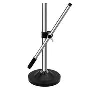 5 Core Mic Stand Adjustable Desk Boom Microphone Stands Round Base Portable Foldable Table Pedestal Para Microfono w Universal Mike Holder For Studio Podcast Podium - MS RBS CH IN