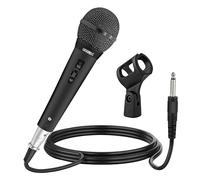 5 CORE Microphone XLR Dynamic Mic Karaoke Singing Handheld Microfono Wired Professional Unidirectional 1/4 Plug in Cord Connection for Vocal DJ Music - PM 1O1 BLK