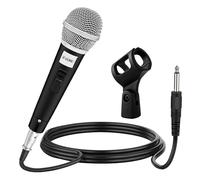 5 CORE Microphone XLR Dynamic Mic Karaoke Singing Handheld Microfono Wired Professional Unidirectional 1/4 Plug in Cord Connection for Vocal DJ Music - PM 18