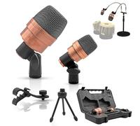 5 CORE Tabla Mic Indian Instrument Microphone Set for Bayan & Dayan Dholak Uni-Directional Mridangam Mic for Recording Live Stage Temple & Classroom - Tabla MIC 2XP COPPEREX