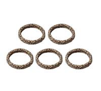 5 Count Animal Print Elastic Hair Rings Soft Elastic Headband No Pull Gentle Hold Headdress For Various Hairstyles Hairband Anti-Slip