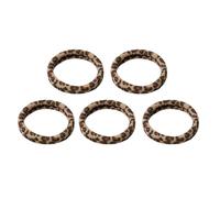 5-Count Animal Print Elastic Hair Rings Soft Stretchy Hairbands Not Pull Gentle Hold Headdress for Various Hairstyles High Elasticity Hair Bands Rings