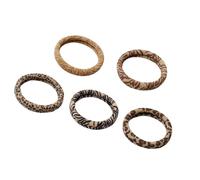 5-Count Animal Print Elastic Hair Rings Soft Stretchy Hairbands Not Pull Gentle Hold Headdress for Various Hairstyles High Elasticity Hair Bands Rings