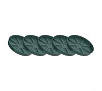 5 Count Flower Pot Trays With Grooved To Assist In Managing And Prevent Root Saturation(gray)