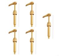 5 Count Syrup Pump Heads for 10cc Bottle Applications Featuring Press-Activated Dispensing and PP Body with Resistant Components