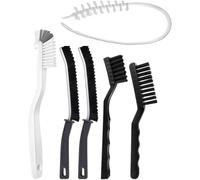 5 Crevice Cleaning Brush for Small Spaces - 1 Laundry Drum Cleaner - Washing Machine Cleaner Brush Kit - Grout Cleaning Tools & Magic Bruhes for Sink, Toilet and Window