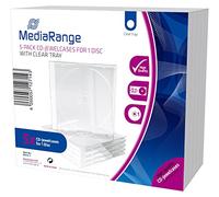 MEDIARANGE BOX31-2 CD Empty Case for 2 Discs 10.4 mm Pack of 5 Black Tray