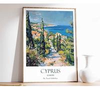 5 Cyprus Print Cyprus Travel Poster Europe Travel Print Europe Decor Europe Gift Art Cyprus Art A3 Poster on Canvas - Wall Art Home Decor Movie Poster Canvas Film Cinema Retro Vintage Cult Classic No
