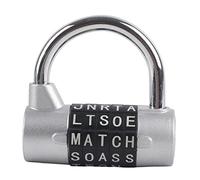 5 Dial Digit Combination Padlock, Zinc Alloy Security Lock, Multi - Use Travel Suitcase and Gym Locker - Resettable Code, Durable Resistance, Secure Personal Belongings (Silver)