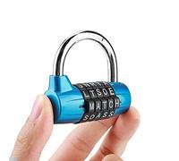 5 Digit Combination Padlock 5 Letter Word Lock Security Password Code Lock for School Gym Locker, Toolbox, Cabinet, Suitcase, 6.5 x 5. 7X 4.cm(Blue)