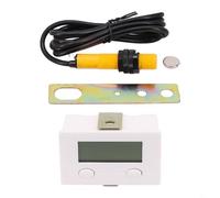 5-Digit Digital Punch Counter with Built-in Magnetic Sensor for Industrial Applications, Electronic Counting Switch, 1.5V AA Power, 0-99999 Range, White(5 digital+plastic sensor+accessories)