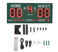 5 Digit LED Electronic Baseball Basketball Softball Scoreboard with Remote Control Adjustable Brightness Multi Functional Scorekeeper for Outdoor Indoor Games