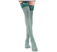 5 Discount Sexy Underwear Wide Lace Cute Sexy Legs High Stockings Stockings Bow, Dark green, One Size