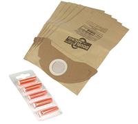 5 Double Micro Paper Dust Bags + Air Fresheners For Karcher MV2 Vacuum Cleaners