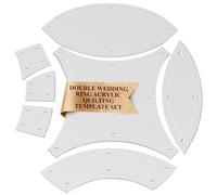 5" Double Wedding Ring Acrylic Quilting Template Set, 1/4" Seam Allowance - 7 Pieces - Tiny DWR
