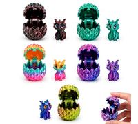 5 Dragon Egg, 3D Dragon Eggs with Dragon Inside,3D Printed Dragon, Miniature and Intricate, Ideal for Fantasy Enthusiasts and Decor Lovers