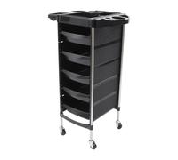 5 Drawer Beauty Barber Storage, Hair Salon Trolley, with 4 Drawers Beauty Storage, Hair Colouring Spa Cart Rolling Storage Drawer, Holder on Wheels Spa Barber