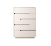 5-Drawer Chest of Drawers - Modern Wood Dresser for Bedroom, Living Room, Hallway & Entryway Storage Cabinet (Almond Finish) - Stylish & Functional Furniture