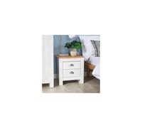 Kosy Koala 5-drawer Dresser With Light Wood Top, White Bedroom Storage Chest, Silver Handles, W79Cm, Multi