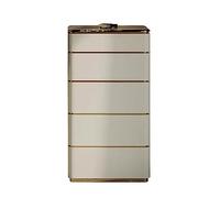 5-Drawer Dresser with Marble Top Makeup Storage Cabinet Tall Microfiber Leather Chest of Drawers for Bedroom & Closet nization Stylish Furniture Solution