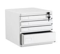 5-Drawer Lockable File - Black Desktop Storage Cabinet for A4/Letter Documents, Folders & Papers - Ideal for Office & Home Use, Countertop Solution, 5-Layer Design