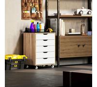 5 Drawer Mobile Filing Cabinet | Under Desk Office Organiser | Lockable Wheels