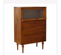 5-Drawer Wooden Chest of Drawers Modern Dresser Storage Cabinet for Bedroom Living Room Entryway Stylish Furniture for Closet nization