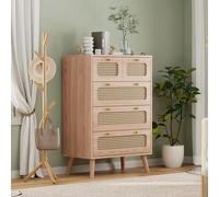 5-Drawer Wooden Dresser for Adults Stylish Storage Cabinet Versatile Hallway Furniture Modern Makeup Vanity Elegant Living Room nizer (Wood Color J)