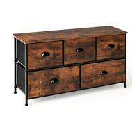 5 Drawers Dresser Organizer 2-Tier Fabric Storage Organizer