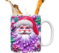 (5) Effect Mugs | 350ml Effect Coffee Mug with Handle | Beverage Container Photobooth Props Santa Claus Drinking Cup for Milk, Juice