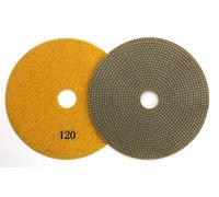 5" Electroplated Diamond Polishing Pads 120 Grit - Wet Dry Sanding Tile Stone Marble Granite Concrete Ceramics Glass